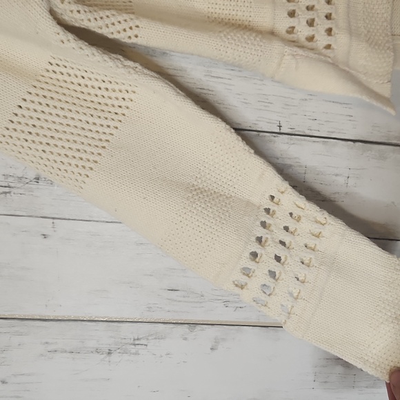 🎅Under Skies Cream Textured Women's Sweater Small - Picture 4 of 7